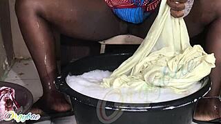 just doing weekend laundry as a housewife, keeping it real at home.