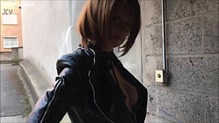 First time flashing naked on the street in part 2