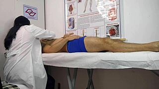 Big cock rises right in front of the Brazilian nurse for wild banging