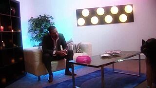 Oops, me and costumed bimbos Black Angelica and Cindy Behr sharin’ a dude in FFM!