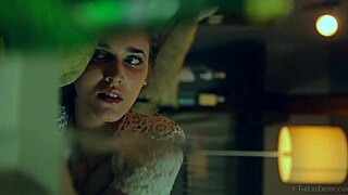 Puffy nippled milf masturbates intensely. She moans loudly while touching herself.