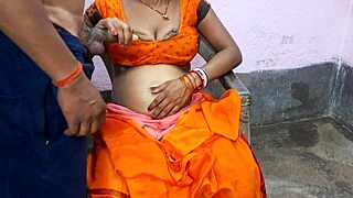 A hot 18-year-old girl from the village has no panties on