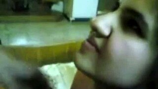 Indian couple's round ass gets blowjob and cumshot.