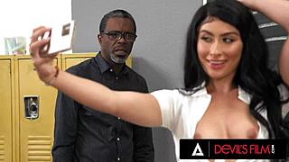 beautiful teen angeline red gets a strict lesson from old teacher