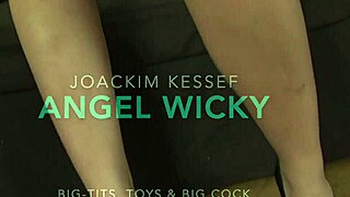 Angel Wicky Teases with Toy Before Taking Huge Black Cock