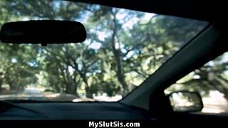 Stepsister’s unexpected car trouble turns steamy