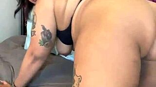 She’s an ebony BBW spreading her thick ass wide for a private close-up view.