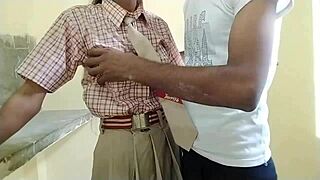 Clever student from village life in India is fucking with his girlfriend