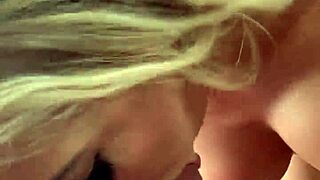 sexy blonde with big tits fucks her teacher for the first time, getting a cumshot on her ass