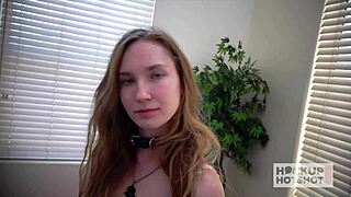 Blonde hottie Claire Roos experiences deepthroat and sloppy anal fingering