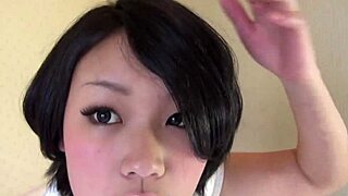 Cute J-Teen Sari’s hairy pussy used by step-dad