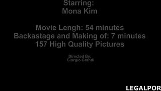 hey, mona kim gets plastered in dp pussy creampie, swallows cum, and gapes wide