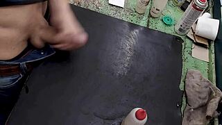 Masturbating on my workbench at work 😏