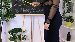 curvy babe in see-through lingerie teases with big ass. glasses add spicy flair!