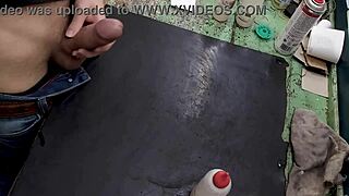 Masturbating on my workbench at work 😏