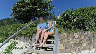 milf teased stranger with tongue and he fucked her ass