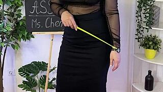 curvy babe in see-through lingerie teases with big ass. glasses add spicy flair!