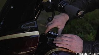 i'm a biker who unchained this blonde and fucked her roughly in bdsm bondage