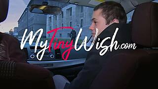 tiny brunette calls bf over to test tight anal at home