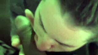 Before work, my girlfriend deepthroats my cock, swallowing with sloppy licks.