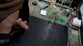 Masturbating on my workbench at work 😏