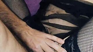 i had graceful sex with this beautiful slender milf in fishnet stockings, it was amazing!