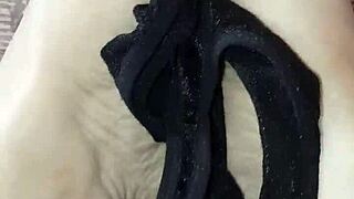 Wow, Gretala Rubs Thong on Bare Feet!