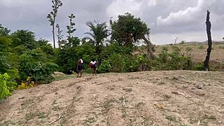 Forest fuck with chubby babe, worship that big ass outdoors!