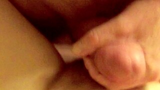 her pov - pumping cum - her busty natural tits keep me hard