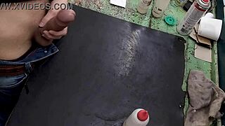 Masturbating on my workbench at work 😏