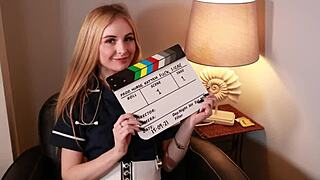 ellie and victoria milk a huge cock covering uniforms in cum