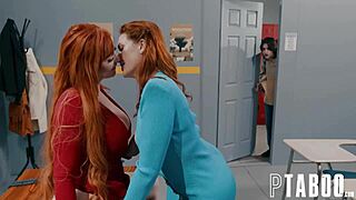 Siri Dahl and Lauren Phillips Dominate Stepson Elias in Classroom Threesome