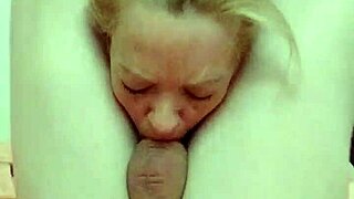 is my bitch swallowing my dick like a whore?