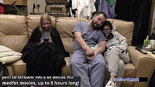 dr tampa examines bratty orphan jasmine rose during cheerleading physical