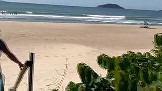 milf teased stranger with tongue and he fucked her ass