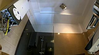 Hot Skinny Blonde Wife Rocks Blue Miniskirt with White Cotton Panties Underneath