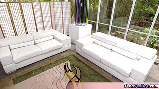 katya feels so turned on at the special halloween costume fuck party with group fucking and blowjobs