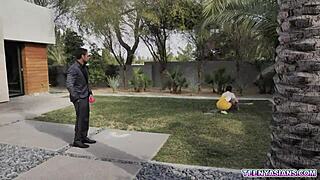 Tiny Asian Teen Elle Venove Faces Strapon Threesome Penalty