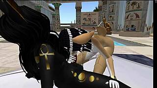 lady bastet of egypt commands her servent girl for pleasure. wanna see how she takes control?