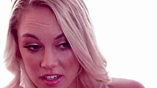 Kelsey Kane Shyly Joins Blonde Pornstar In Intense Threesome With Movers