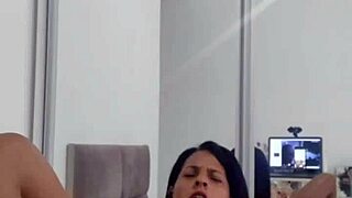 Hey, watch me flash for a fan online! He went wild jerking off and made me cum hard, part 2!