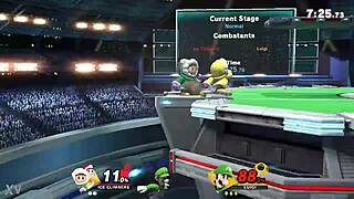 green plumber encounters innocent twins in a game