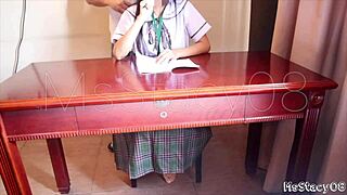 My stepdad took me while I was doing homework, such a wild moment