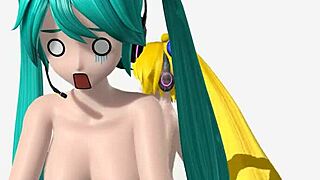hatsune miku, teto, and neru in full nude with clothes ripped off their big tits and ass – wanna see the goddesses?