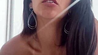 Hey, watch me flash for a fan online! He went wild jerking off and made me cum hard, part 2!