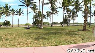 just chilling with a lustful homosexual stud during a wild blowjob contest.