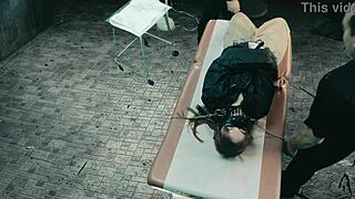 This insane young woman is kept in a cell just for using her tight wet pussy