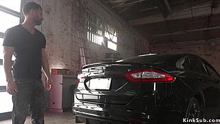 Dude Bangs Adorable Juliette March in Rough BDSM Group Session. Tied Up and Bound for Pain!