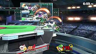 green plumber encounters innocent twins in a game