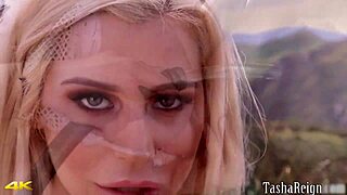 Tasha Reign, tell me about those big pussy lips and steamy girl-on-girl kissing sessions.